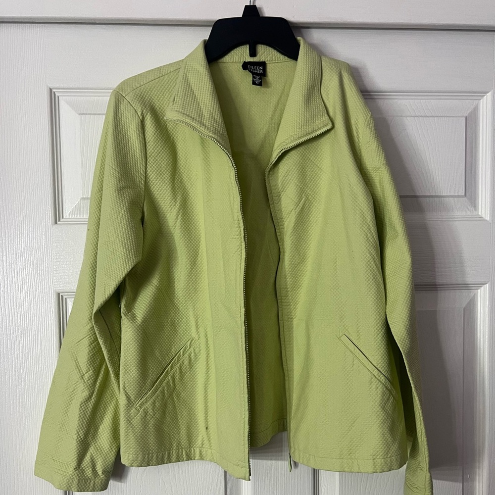 Eileen Fisher Classic Lime Green Women's Jacket